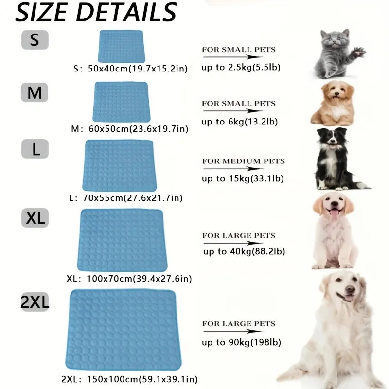 ChillPaws: Extra Large Dog Cooling Mat for Summer Comfort