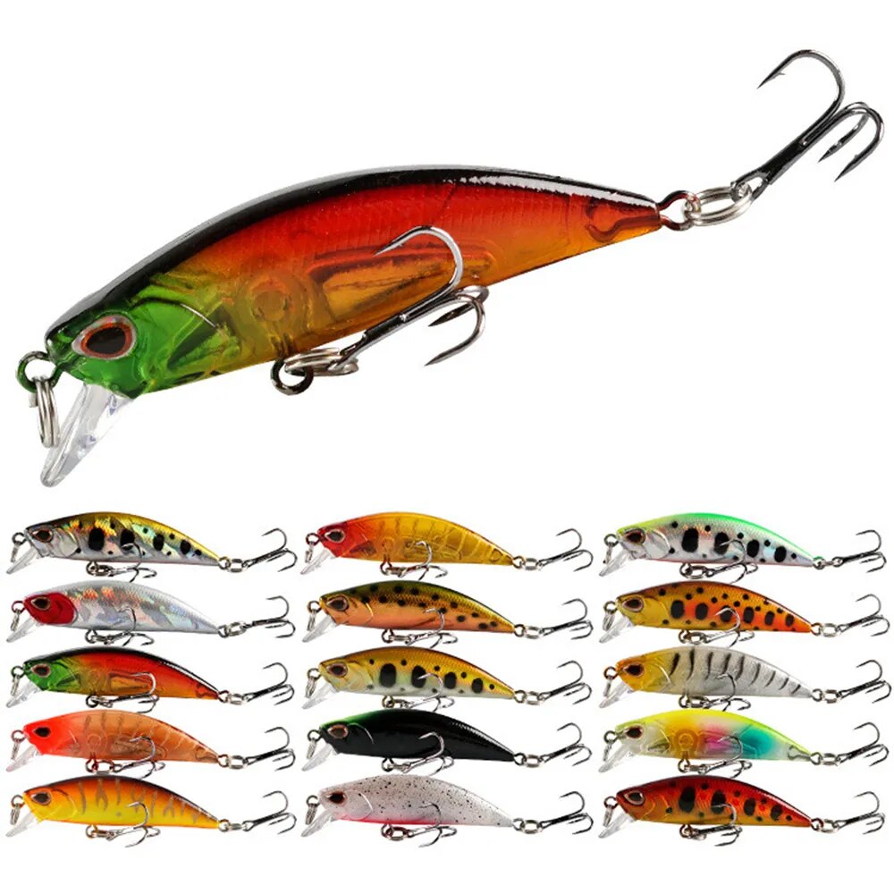 Pro Wobble Mini: 5.5cm Trout & Bass Fishing Lures with 126 Engraving Accessories