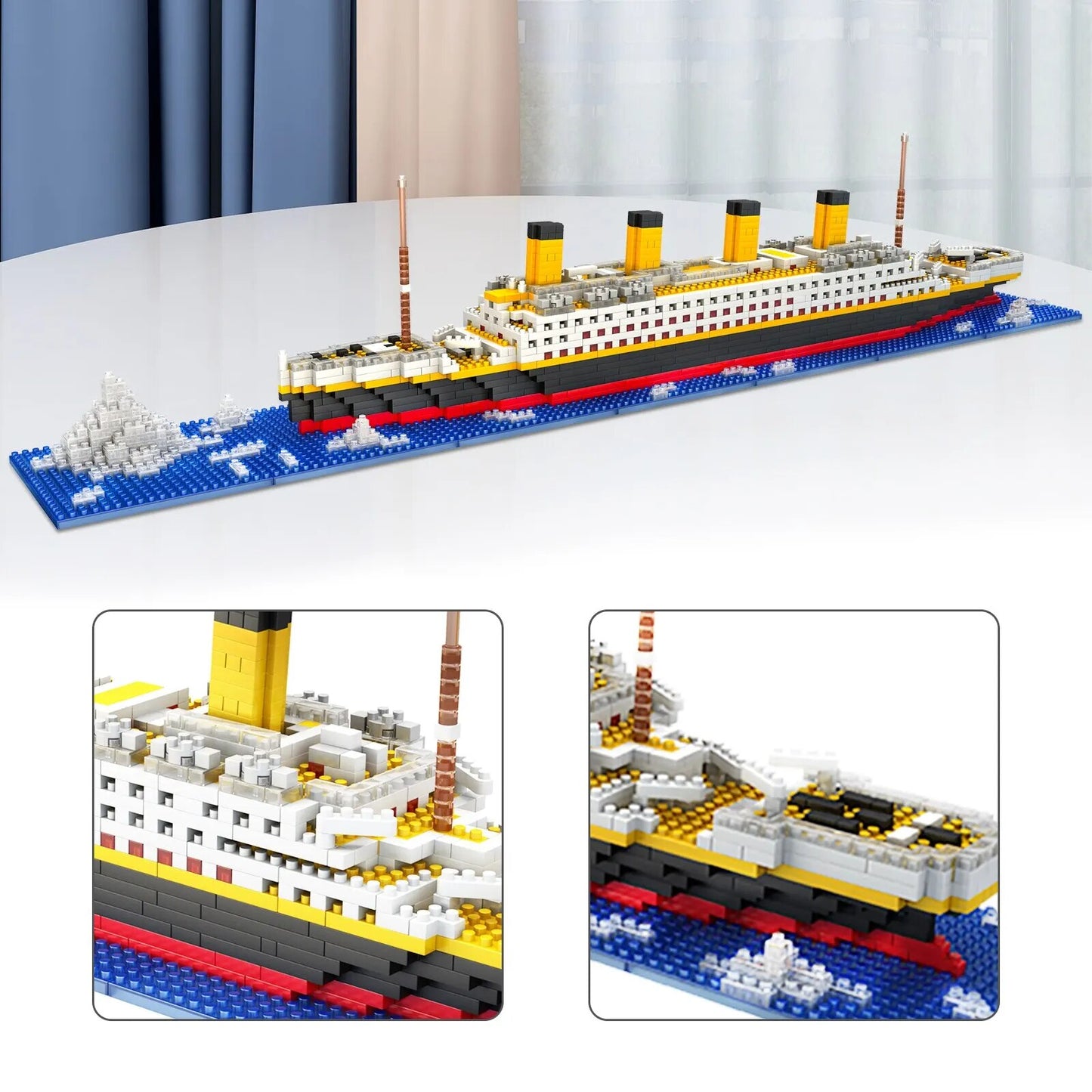 Titanic Micro Mini Building Blocks Set, 1860Pcs: DIY Educational Toys