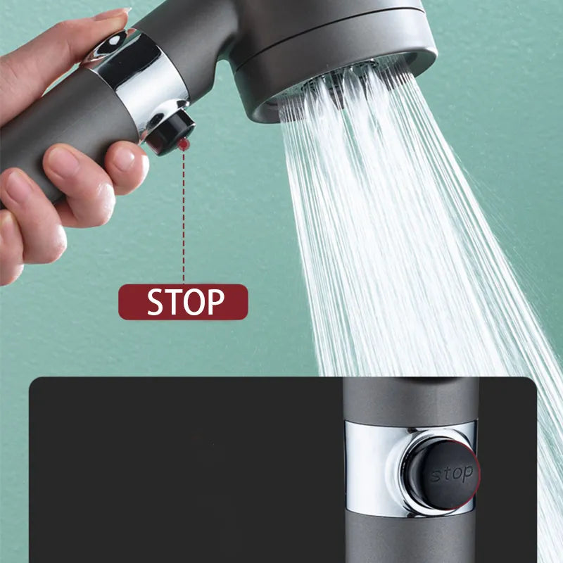 Pure Flow Deluxe: High-Pressure Portable Showerhead with Innovative Filtering Technology.