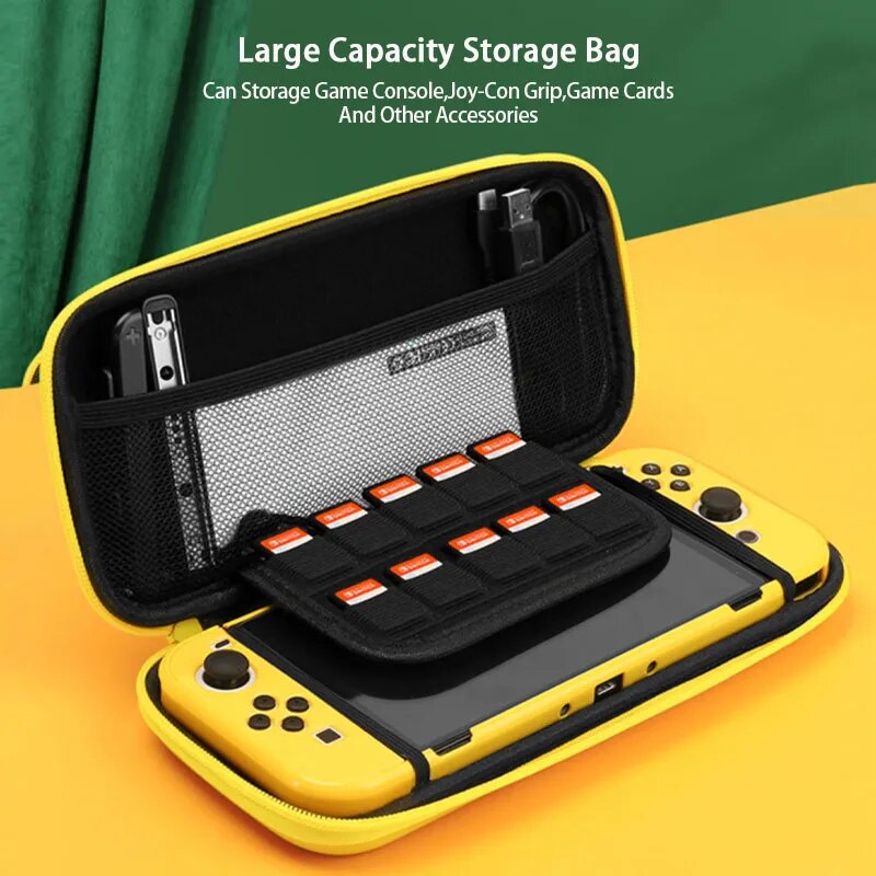 NSwitchGuard Deluxe: Game-Themed Travel Carrying Pouch and Protective Case for Nintendo Switch OLED