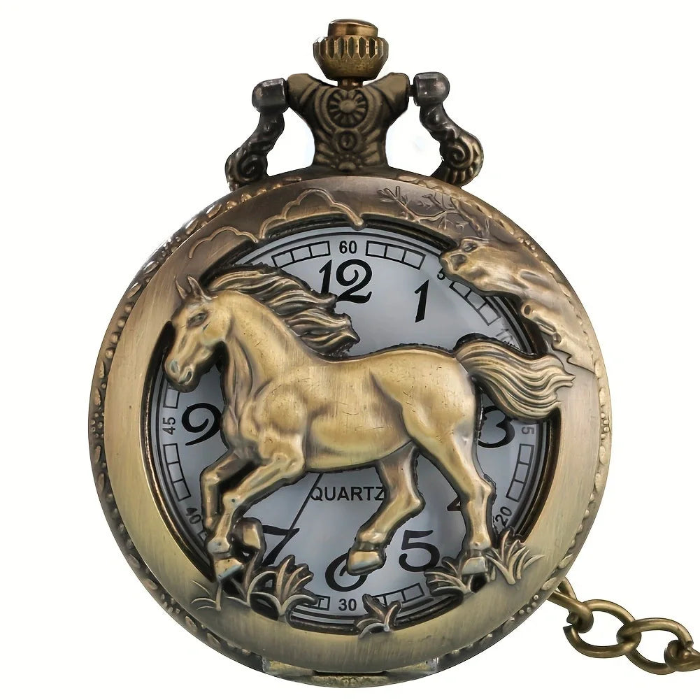 Vintage Pocket Watch: A stylish and functional way to show your love of horse