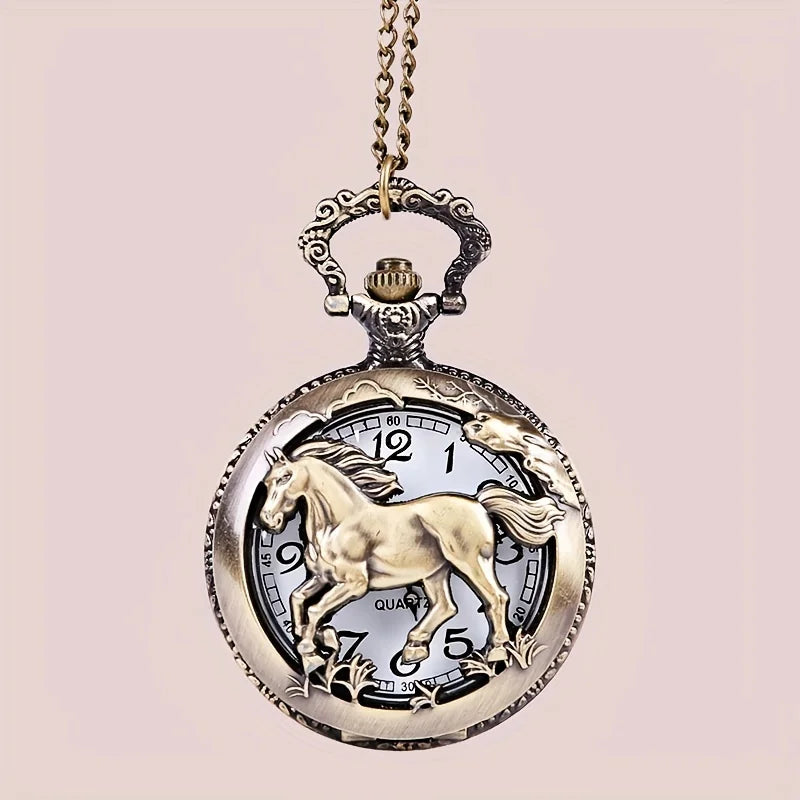 Vintage Pocket Watch: A stylish and functional way to show your love of horse