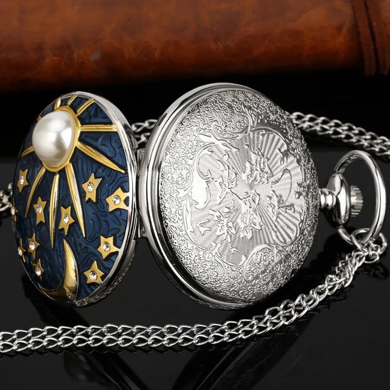 Vintage Pocket Watch: A Pocket Watch that Captures the Essence of the Sea, Stars, and Moon and Offers a Gift of Enduring Elegance