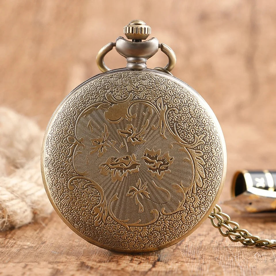 Vintage Pocket Watch: A gift that captures the essence of a mythical world where dragons reign suprem