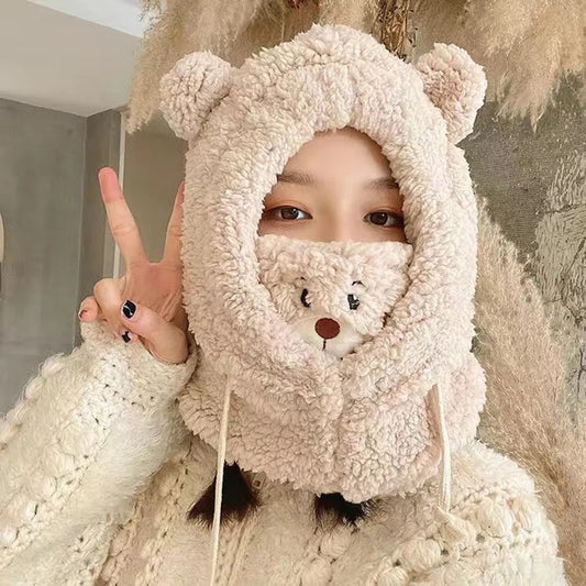 Bear Hug Cartoon Hat: Stay Cozy with Cute Ears