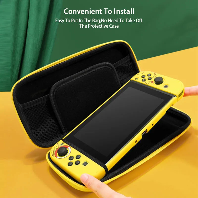 NSwitchGuard Deluxe: Game-Themed Travel Carrying Pouch and Protective Case for Nintendo Switch OLED