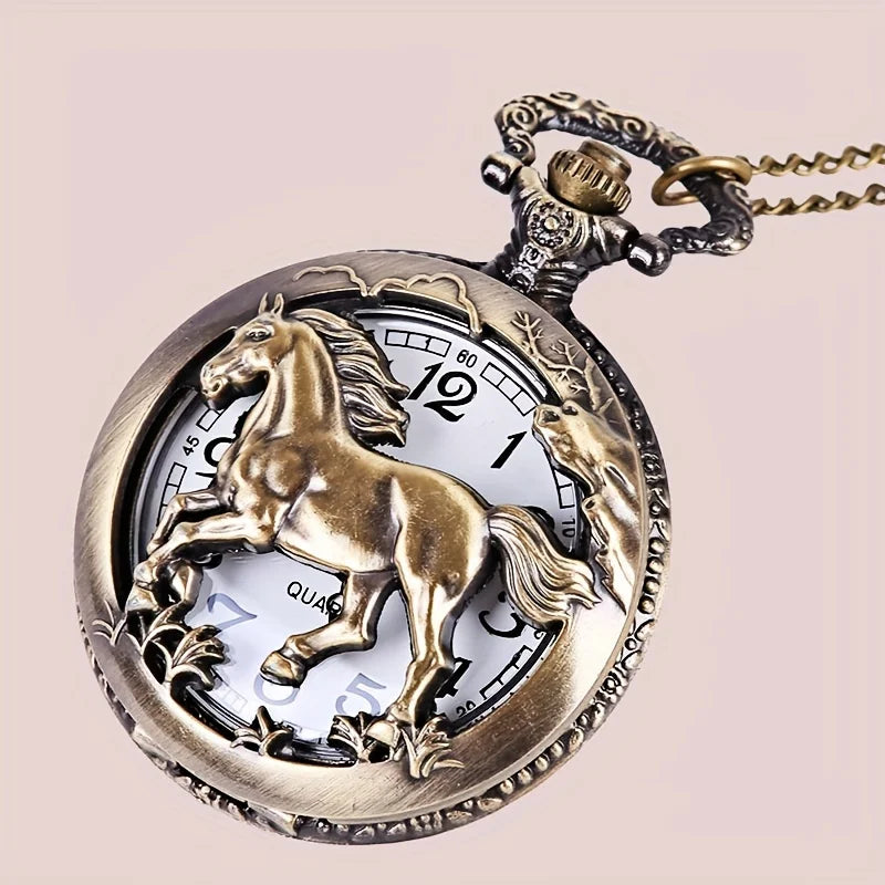 Vintage Pocket Watch: A stylish and functional way to show your love of horse