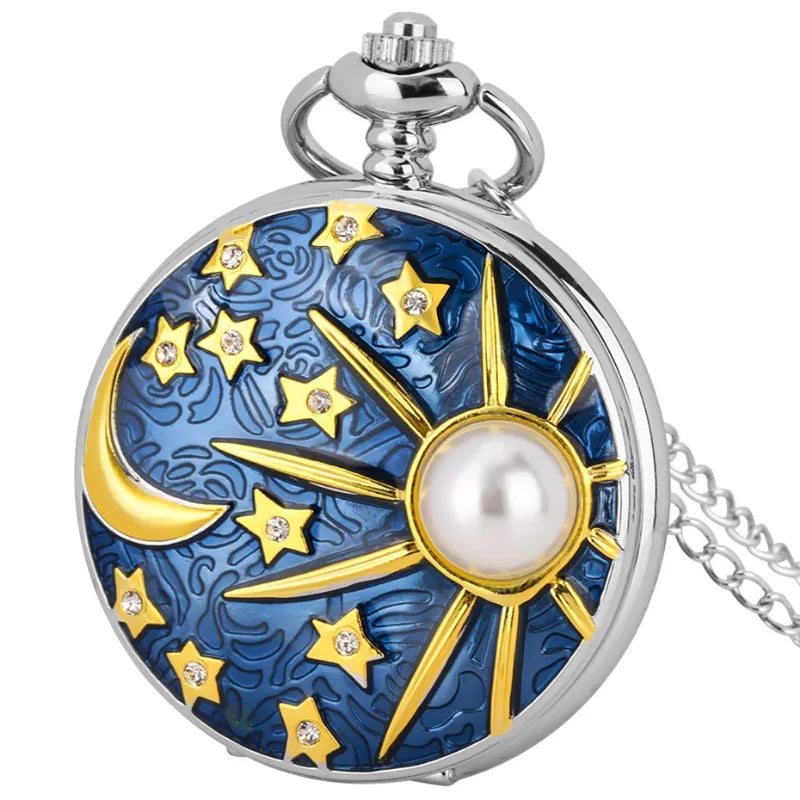 Vintage Pocket Watch: A Pocket Watch that Captures the Essence of the Sea, Stars, and Moon and Offers a Gift of Enduring Elegance