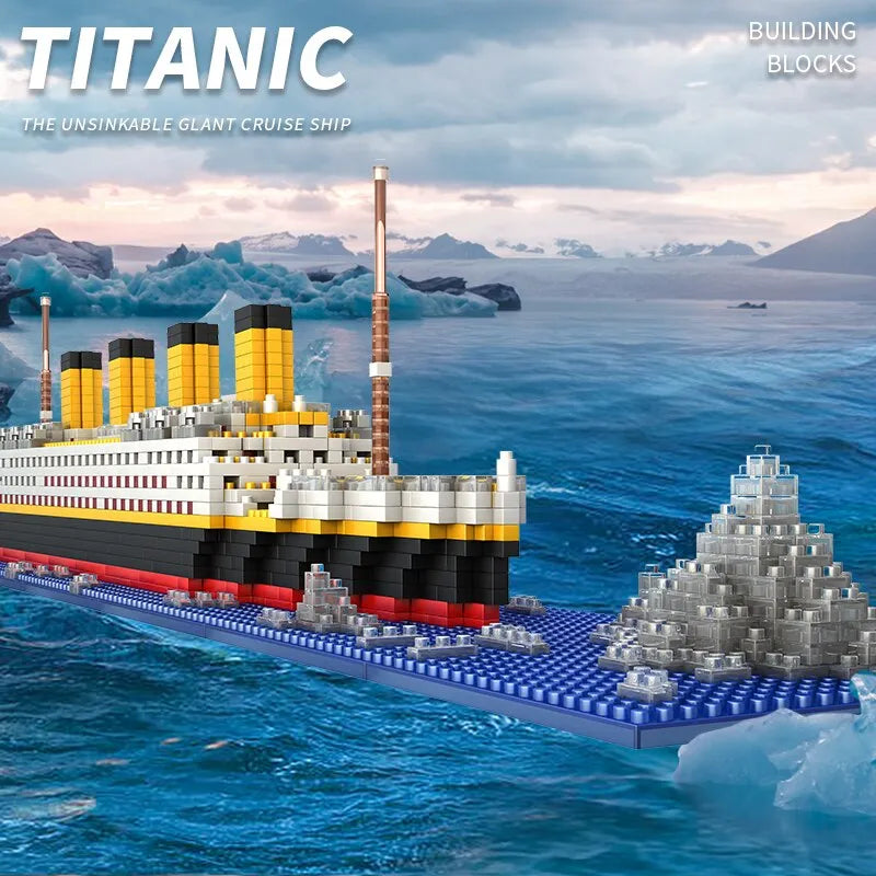 Titanic Micro Mini Building Blocks Set, 1860Pcs: DIY Educational Toys