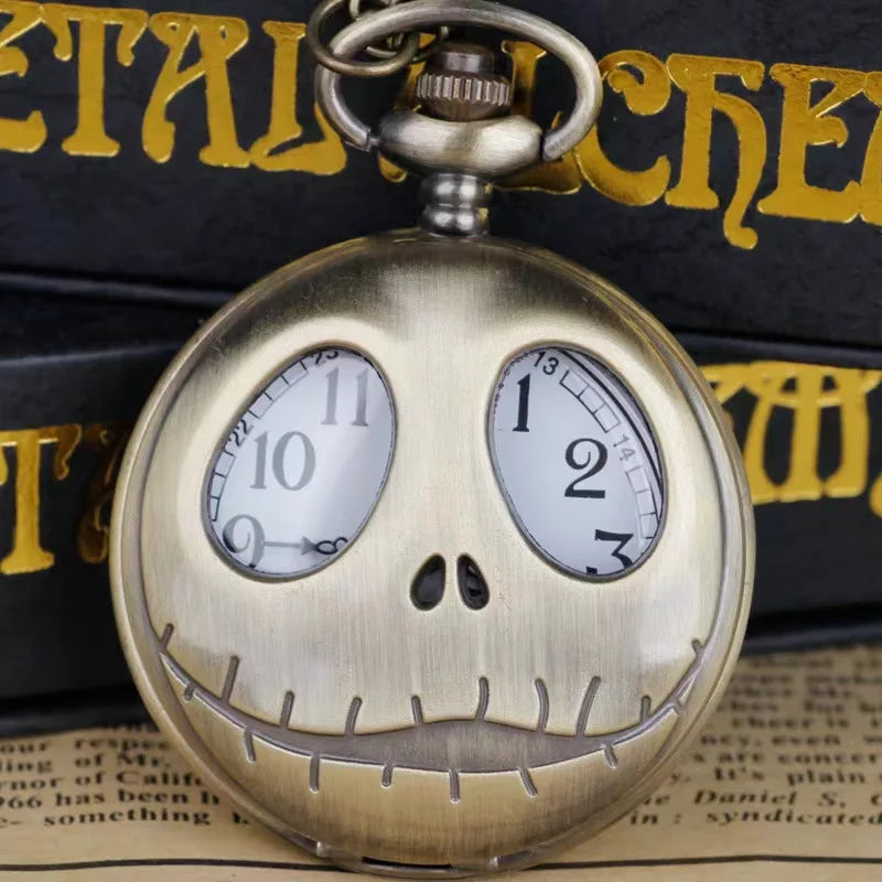 Vintage Pocket Watch: A Gift that Tells the Time with a Touch of Halloween Delight