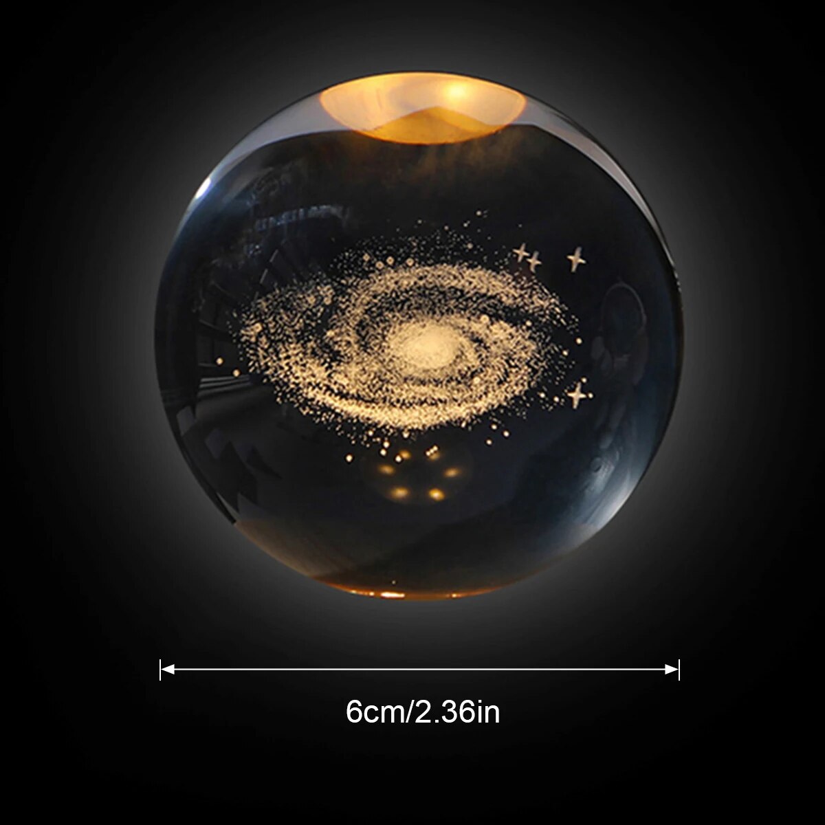 Crystal Ball Night Light 3D Planets Galaxy Glowing Crystal