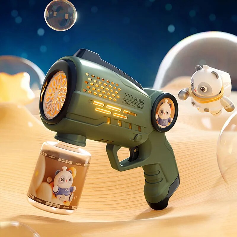 Splashy Bubble Fun: Electric Bubble Blaster with Light - Perfect Outdoor Gift for Kid