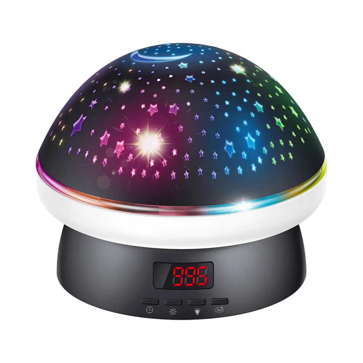 Starry Scape Galaxy Pro: Rotating LED Night Light with 8 Modes, Moon Lamp, Best Children's Bedroom Star Projector