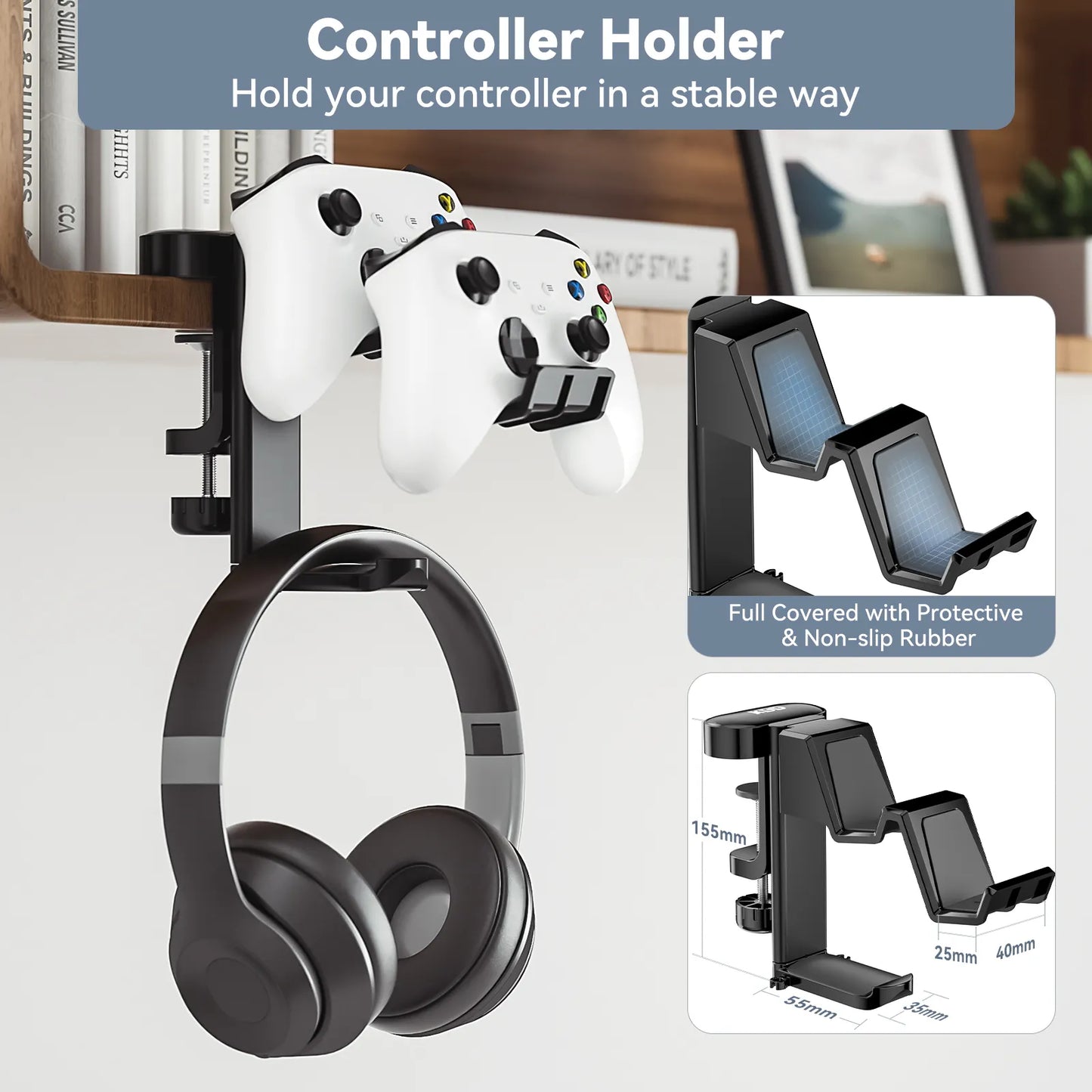 Rotable Headphone holder 3 in 1