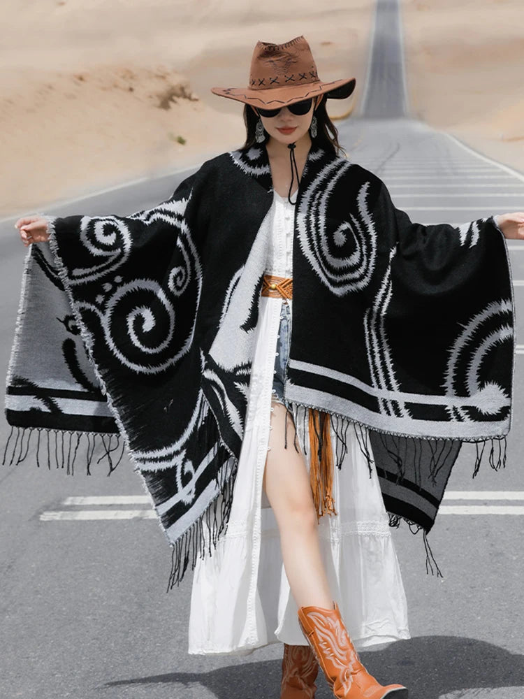 Winter's Knit Pashmina: Cozy Elegance with a Boho Twist