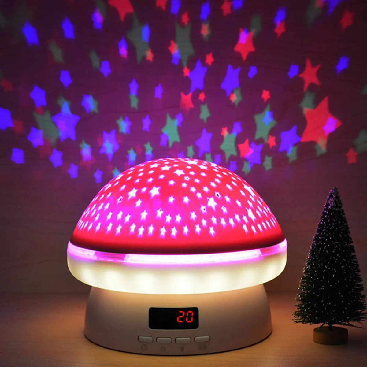 Starry Scape Galaxy Pro: Rotating LED Night Light with 8 Modes, Moon Lamp, Best Children's Bedroom Star Projector