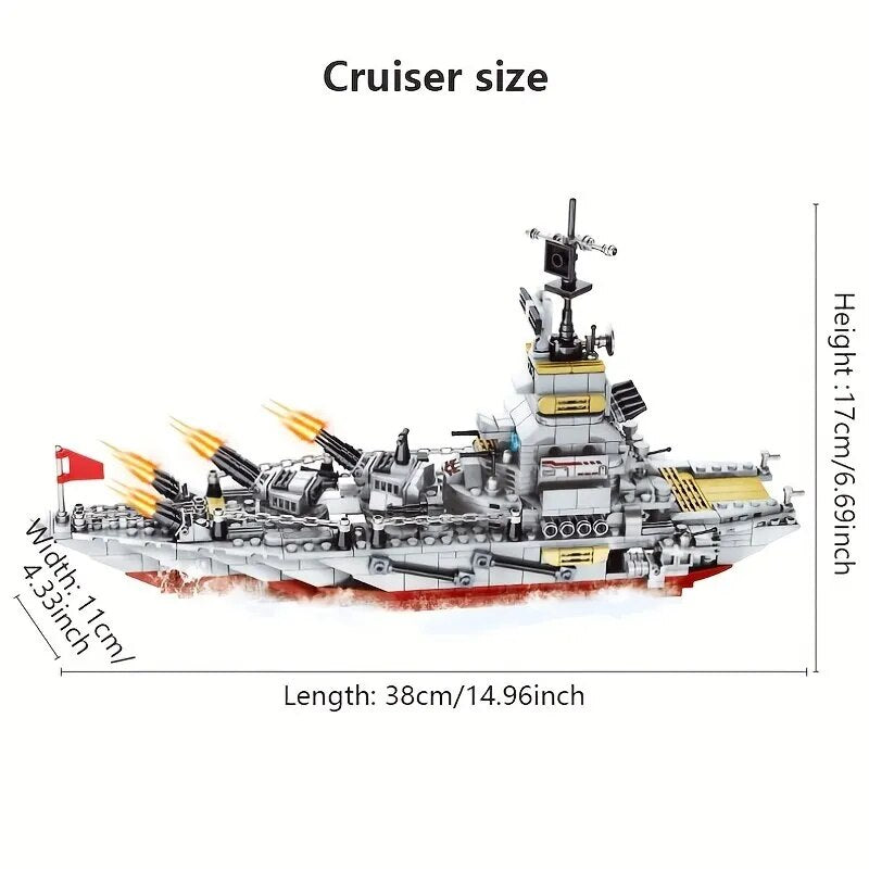 Construction Cruiser Ocean Ship Building: DIY Educational Toys 1068pcs