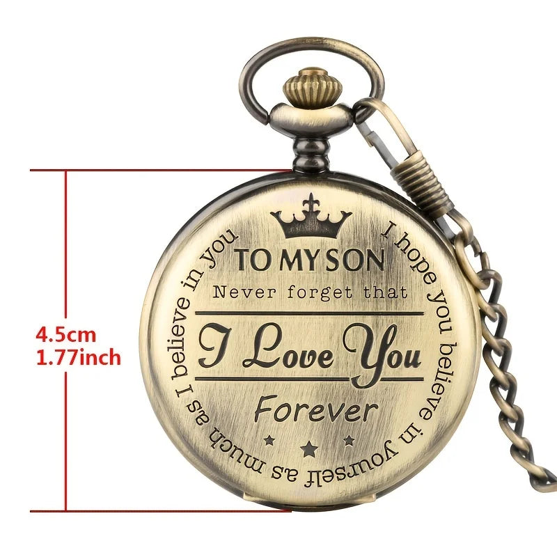 Vintage Pocket Watch: A Timeless Elegance Engraved with Love, Where Precious Moments Are Forever Captured in Time - A perfect gift for everyone