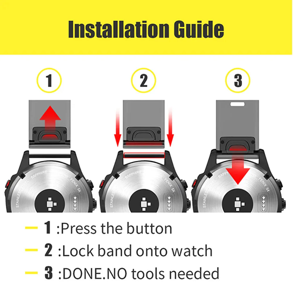 Watchband For Garmin Fenix 6 6X Pro 5 5S 5X Plus 3HR Fenix7 7X Strap 26 20 22 MM