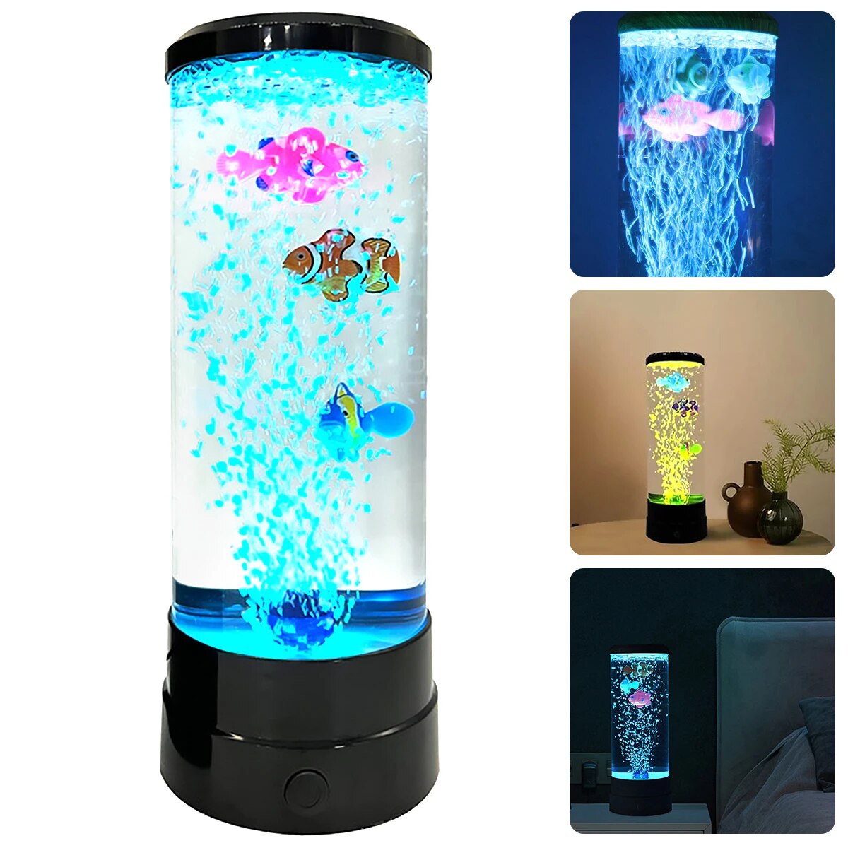 Aqua Glo Fish Haven: Multi-Color LED Aquarium Night Light Kit for Home