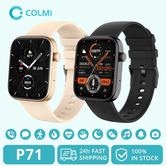 HealthGuard Pro: Colmi P71 Waterproof Smartwatch with Voice Assistant