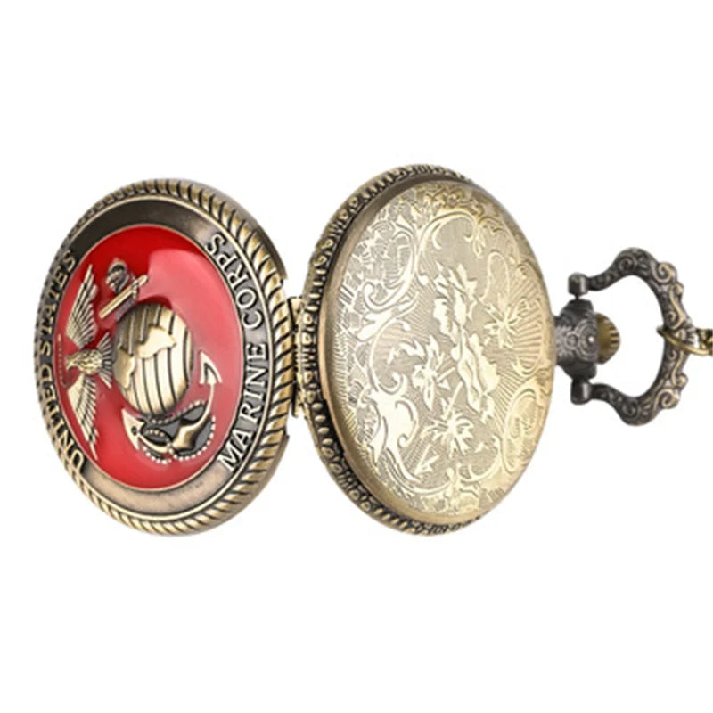 Vintage Pocket Watch: A Timepiece Honoring the Unwavering Spirit of the US Marine Corps