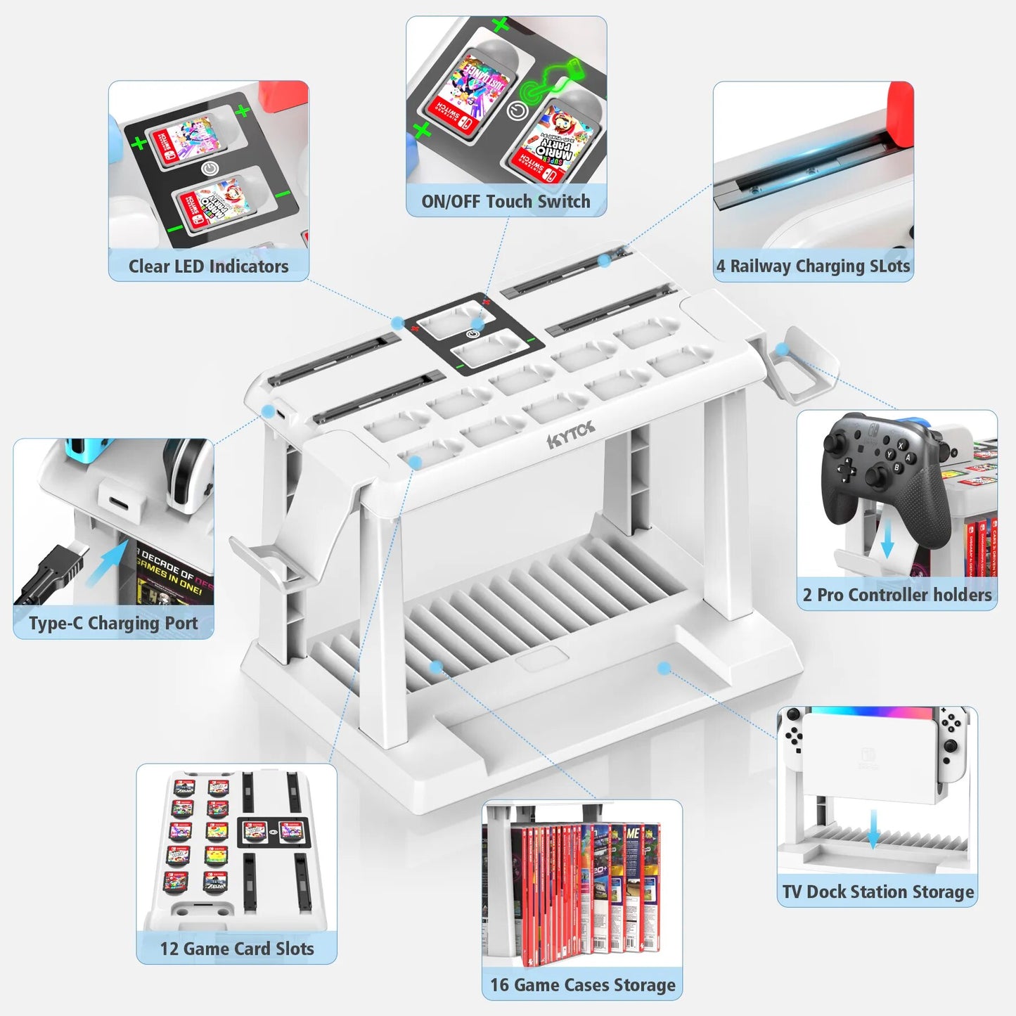 Case Nintendo Switch Deluxe Charging & Storage Hub