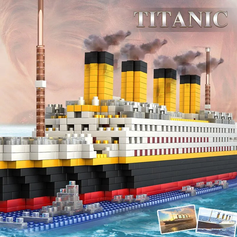 Titanic Micro Mini Building Blocks Set, 1860Pcs: DIY Educational Toys