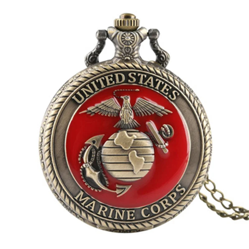 Vintage Pocket Watch: A Timepiece Honoring the Unwavering Spirit of the US Marine Corps