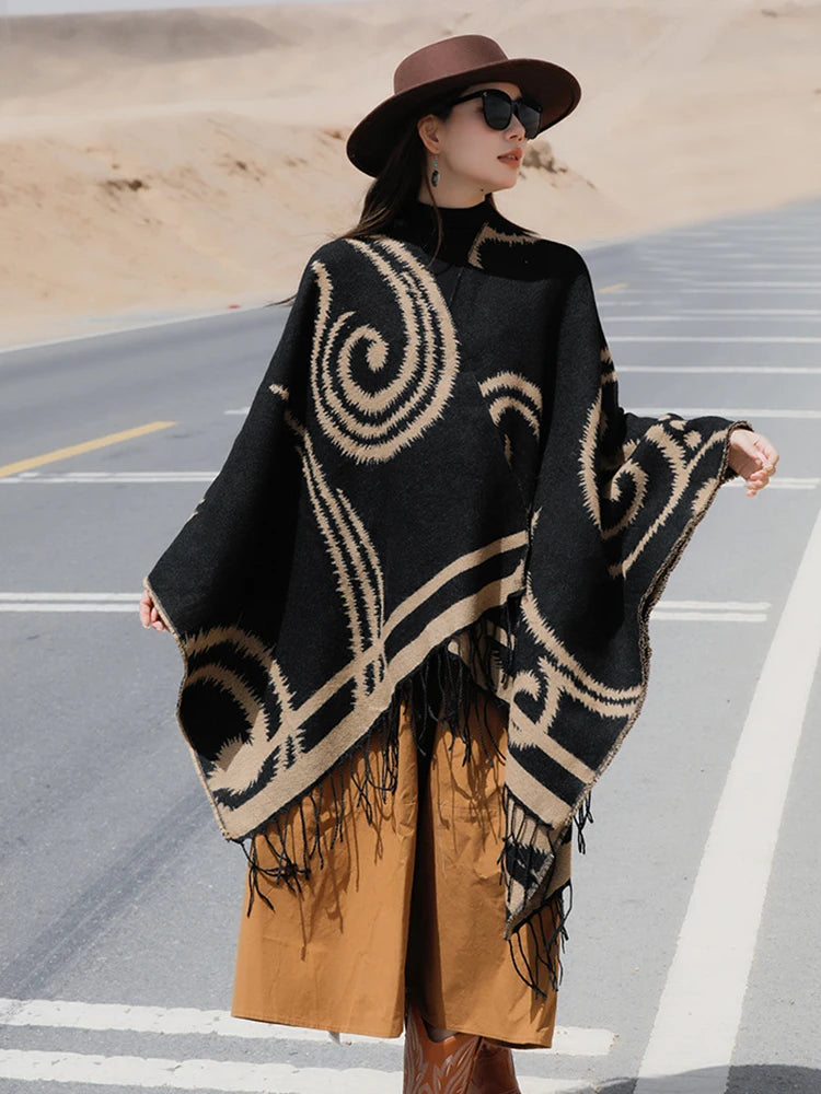 Winter's Knit Pashmina: Cozy Elegance with a Boho Twist