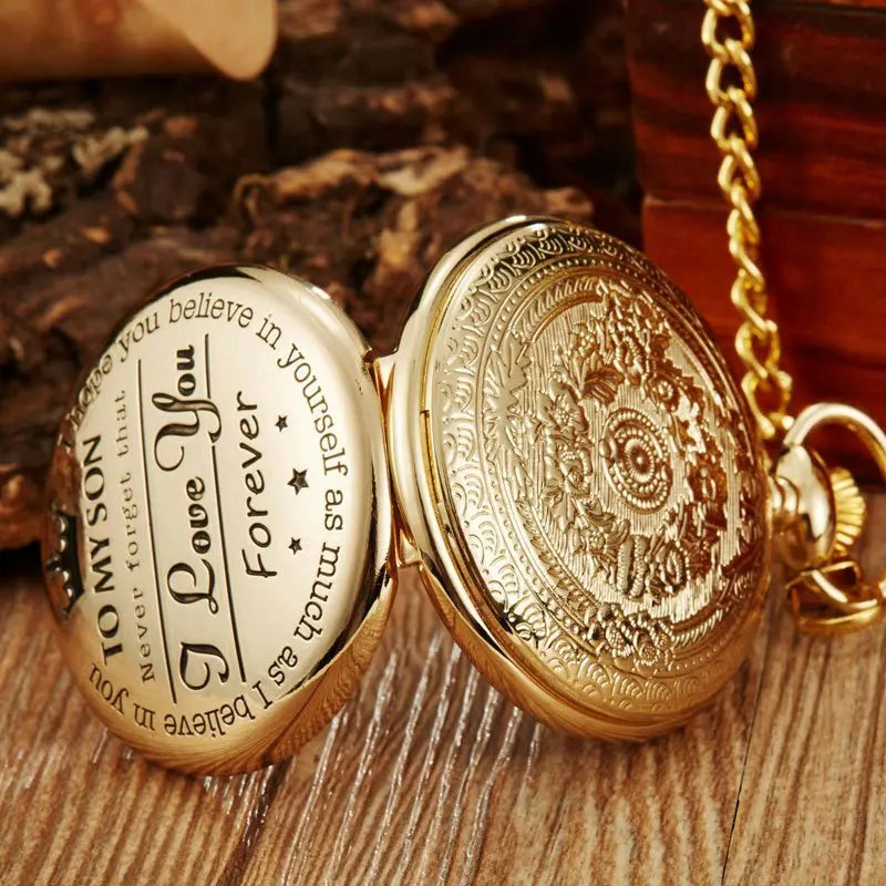 Vintage Pocket Watch: A Timeless Elegance Engraved with Love, Where Precious Moments Are Forever Captured in Time - A perfect gift for everyone